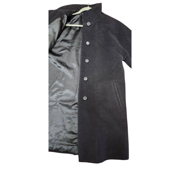 Hilary Radley 100% Alpaca Black Coat Women Size 4 Luxury Winter Overcoat - Picture 12 of 15